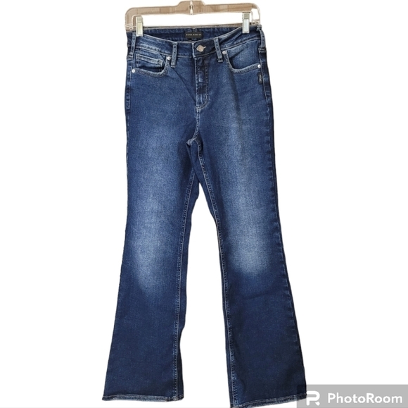 Silver jeans Infinite fit boot cut leg faded medium wash jeans - Picture 2 of 12